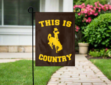 Load image into Gallery viewer, University of Wyoming This Is Cowboys Country Garden Flag