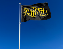 Load image into Gallery viewer, Iowa - Fight For Iowa Black 3x5 Flag