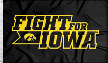 Load image into Gallery viewer, Iowa - Fight For Iowa Black 3x5 Flag