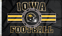 Load image into Gallery viewer, Iowa - Go Hawks Football 3x5 Flag