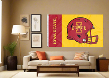 Load image into Gallery viewer, 3x5 Iowa State Flag with Iowa State Football Logo