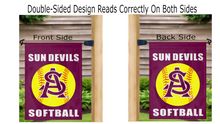 Load image into Gallery viewer, 13x18 ASU Softball Garden Flag