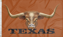Load image into Gallery viewer, 3x5 Texas Longhorns Flag with Bevo Mascot Eyes Logo