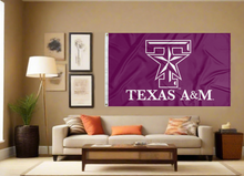 Load image into Gallery viewer, 3x5 Texas A&M Flag with Texas A&M Star Logo