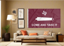 Load image into Gallery viewer, 3x5 Texas A&M Flag with Come and Take It Logo