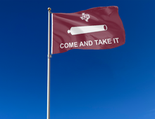 Load image into Gallery viewer, 3x5 Texas A&M Flag with Come and Take It Logo