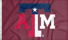 Load image into Gallery viewer, 3x5 Texas A&M Flag with State of Texas Flag Style ATM Logo