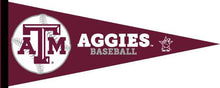 Load image into Gallery viewer, Maroon 12x30 Texas A&M Baseball Pennant