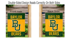 Load image into Gallery viewer, 13x18 Baylor Garden Flag with 3 Panel Baylor BU Bears Logo