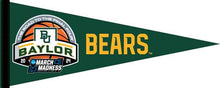 Load image into Gallery viewer, Green 12x30 inch 2024 March Madness Road to The Final Baylor University Pennant
