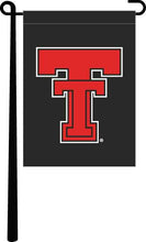 Load image into Gallery viewer, Black 13x18 Texas Tech Garden Flag with Vintage Logo