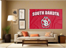 Load image into Gallery viewer, University of South Dakota - South Dakota Coyotes Paw 3x5 Flag