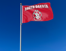 Load image into Gallery viewer, University of South Dakota - South Dakota Coyotes Paw 3x5 Flag