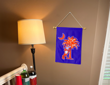 Load image into Gallery viewer, Clemson University - Tiger and Palmetto Tree Purple Garden Flag