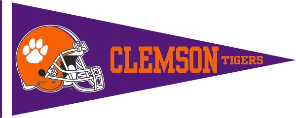 clemson football purple helmet Clemson University Football Pennant – A to Z Flags, LLC
