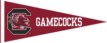 Load image into Gallery viewer, Maroon 12x30 Inch University of South Carolina Gamecocks USC Pennant