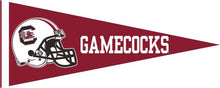 Load image into Gallery viewer, Maroon 12x30 inch University of South Carolina Gamecocks Football Pennant