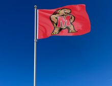 Load image into Gallery viewer, University of Maryland - Terrapin Red 3x5 Flag