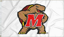 Load image into Gallery viewer, University of Maryland - Terrapin White 3x5 Flag