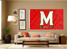 Load image into Gallery viewer, University of Maryland - M Red 3x5 Flag