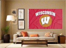 Load image into Gallery viewer, University of Wisconsin - Badgers Basketball 3x5 Flag