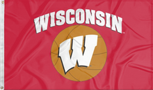 Load image into Gallery viewer, University of Wisconsin - Badgers Basketball 3x5 Flag