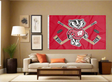Load image into Gallery viewer, University of Wisconsin - Badgers Hockey 3x5 Flag