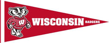 Load image into Gallery viewer, Red University of Wisconsin Badgers Pennant