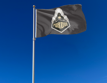 Load image into Gallery viewer, 3x5 Purdue Flag with Boilermakers Special Train Logo