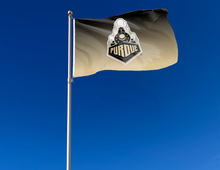 Load image into Gallery viewer, 3x5 Purdue Flag with Boilermakers Special Train Logo