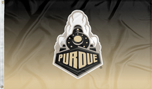 Load image into Gallery viewer, 3x5 Purdue Flag with Boilermakers Special Train Logo