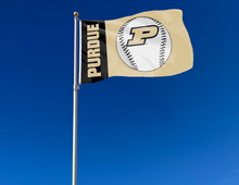 Load image into Gallery viewer, 3x5 Purdue Flag with Purdue Baseball Logo