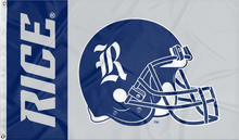 Load image into Gallery viewer, 3x5 Rice University Flag with Football Helmet Logo