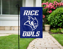 Load image into Gallery viewer, Rice University - Rice Sammy The Owl Garden Flag
