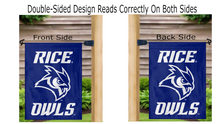 Load image into Gallery viewer, Rice University - Rice Sammy The Owl Garden Flag