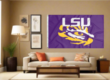 Load image into Gallery viewer, LSU - Tiger Eye Purple 3x5 Flag