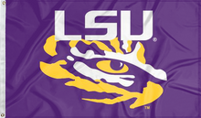 Load image into Gallery viewer, LSU - Tiger Eye Purple 3x5 Flag