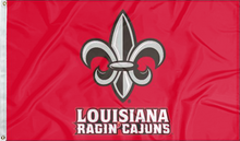 Load image into Gallery viewer, Louisiana Lafayette- Fleur & Ragin Cajuns Red 3x5 Flag
