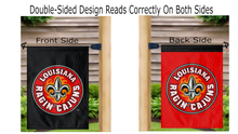 Load image into Gallery viewer, Louisiana Lafayette - Ragin Cajuns Black and Red Garden Flag