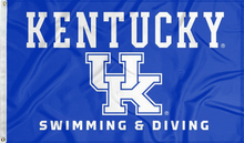 Load image into Gallery viewer, Kentucky - Swimming and Diving Blue 3x5 Flag