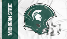 Load image into Gallery viewer, 3x5 Michigan State Football Flag with Football Helmet Logo