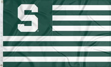 Load image into Gallery viewer, 3x5 Michigan State Flag with Spartans National Logo