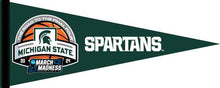 Load image into Gallery viewer, Green 12x30 inch 2024 March Madness Road to the Final Four Michigan State University Pennant