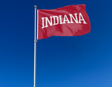 Load image into Gallery viewer, Indiana University 3x5 Flag with Indiana Logo