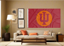 Load image into Gallery viewer, Indiana University 3x5 Flag with Indiana Basketball Logo