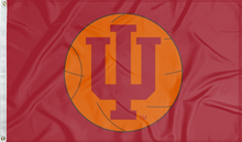 Load image into Gallery viewer, Indiana University 3x5 Flag with Indiana Basketball Logo