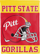 Load image into Gallery viewer, Pittsburg State University Gorillas Football Double Sided House Flag