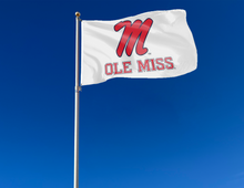 Load image into Gallery viewer, Mississippi - Rebels White 3x5 Flag
