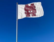 Load image into Gallery viewer, Mississippi State - MS Baseball Stripes 3x5 Flag