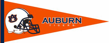 Load image into Gallery viewer, Orange 12x30 inch Auburn University Football Pennant